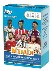 2024/25 Topps Chrome Merlin UEFA Club Competitions Soccer 7-Pack Blaster Box