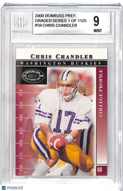 2000 Donruss Preferred Chris Chandler Graded Series /1125 #59 BGS 9 Washington Huskies