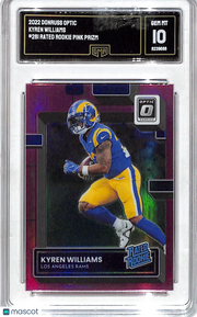 2022 Donruss Optic Kyren Williams Pink Prizm Rookie #281 GMA 10 Los Angeles Rams