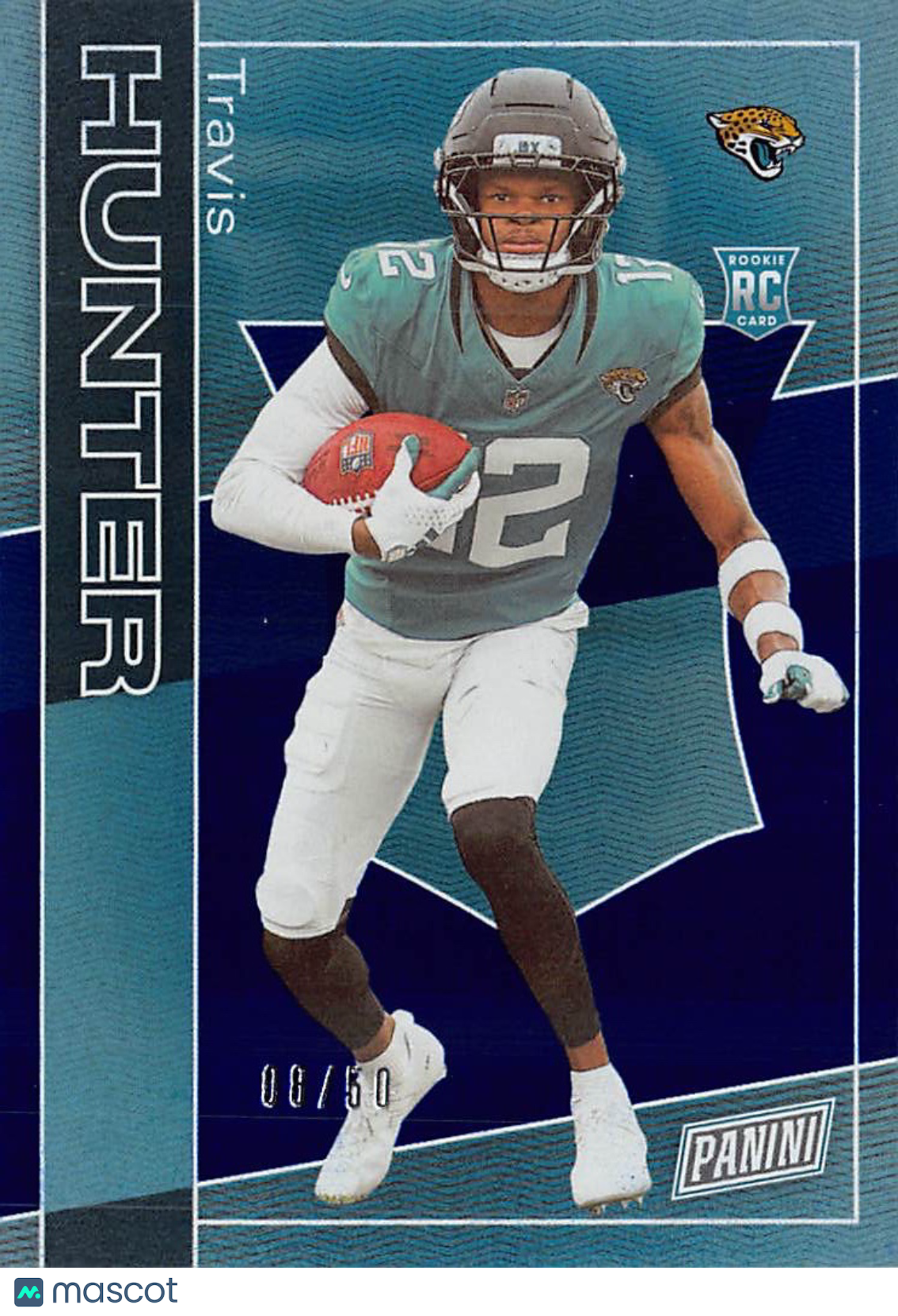 2025 Panini The National Travis Hunter Blue /50 Rookie RC #RC14 Jaguars