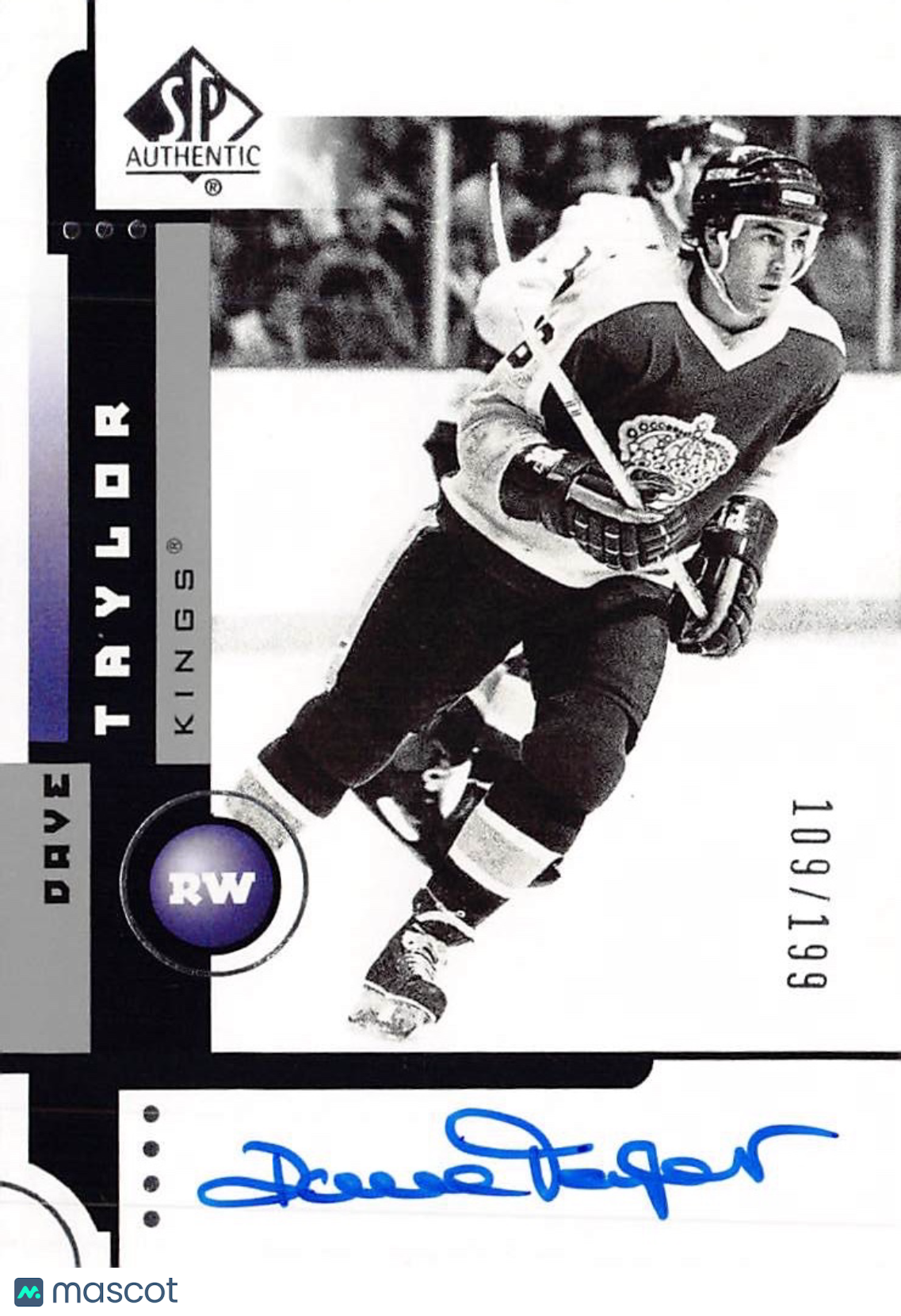 2022 Upper Deck SP Authentic Dave Taylor Auto /199 #SIRA-DT Kings