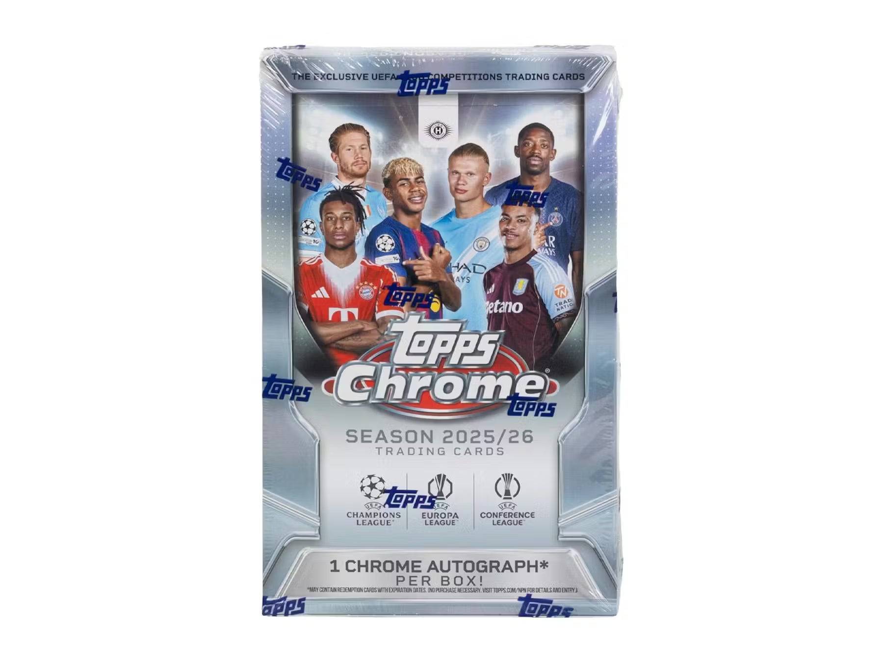 2025/26 Topps Chrome UEFA Club Competitions Soccer Hobby 12-Box Case