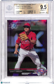 2017 Bowman Chrome Draft Purple Refractors Scott Kingery #BDC114 BGS 9.5