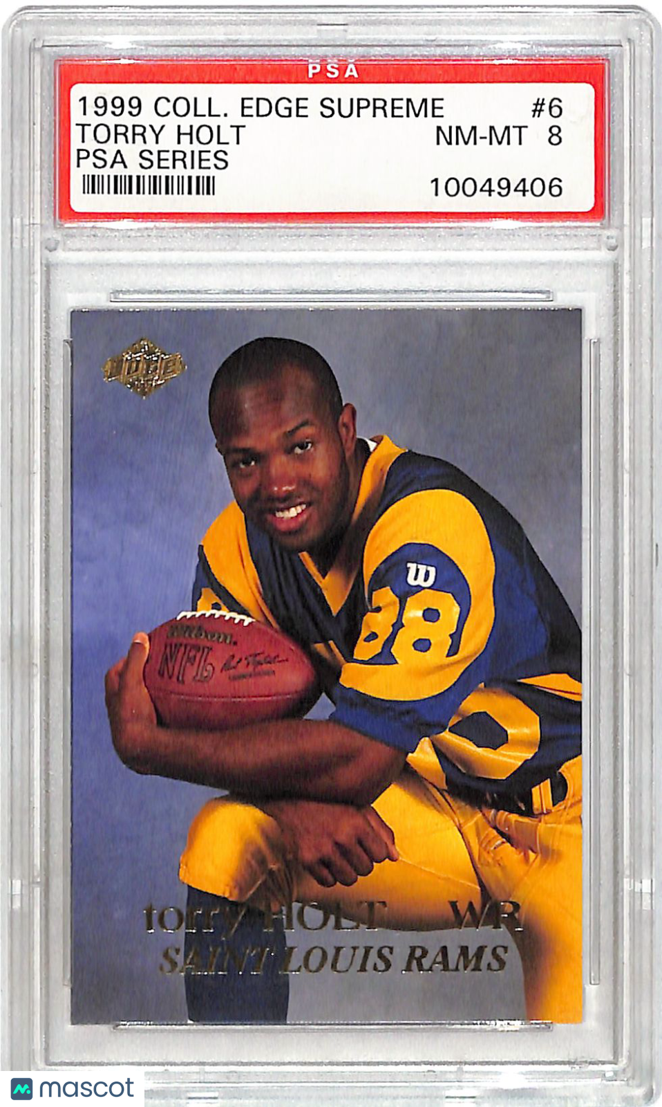 1999 Collector's Edge Supreme PSA Series Torry Holt Rookie #6 PSA 8 Los Angeles Rams