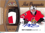 2015-16 Fleer Showcase Hot Prospects Matt O'Connor /499 Rookie Auto Patch #143