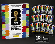 2026 FIFA World Cup Sticker Book - (10) Sticker Pack Combo