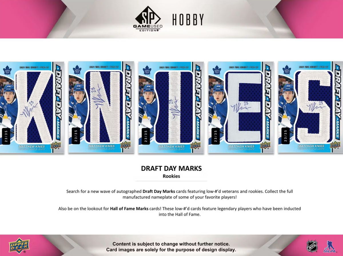 2023/24 Upper Deck SP Game Used Hockey Hobby Box