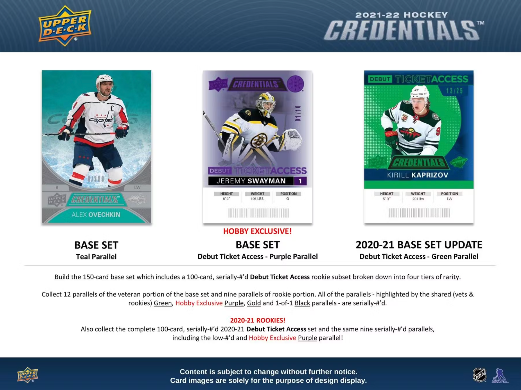 2021-22 Upper Deck Credentials Hockey Hobby Box