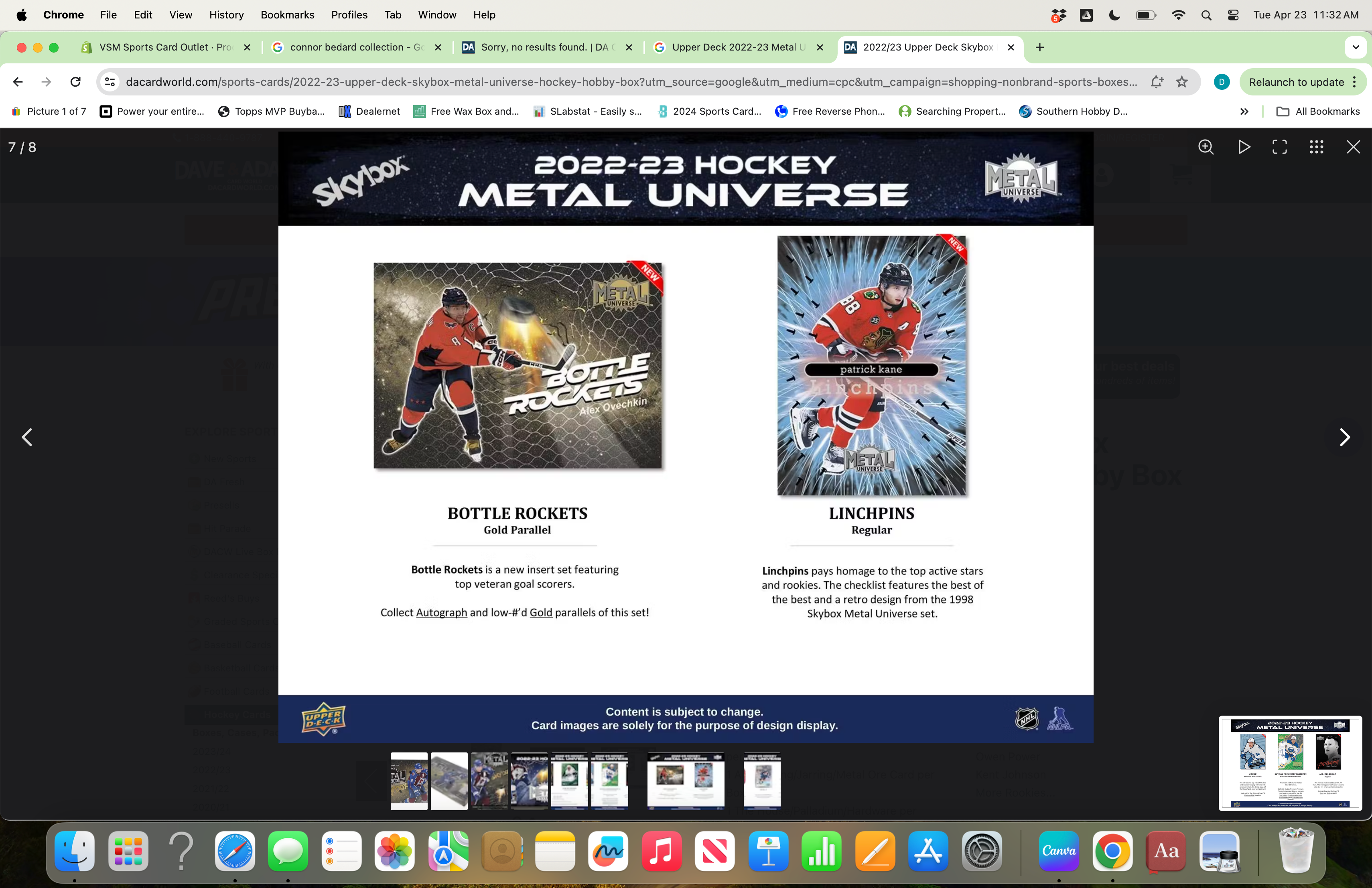 2022-23 Upper Deck Metal Universe Skybox Hockey Hobby Box