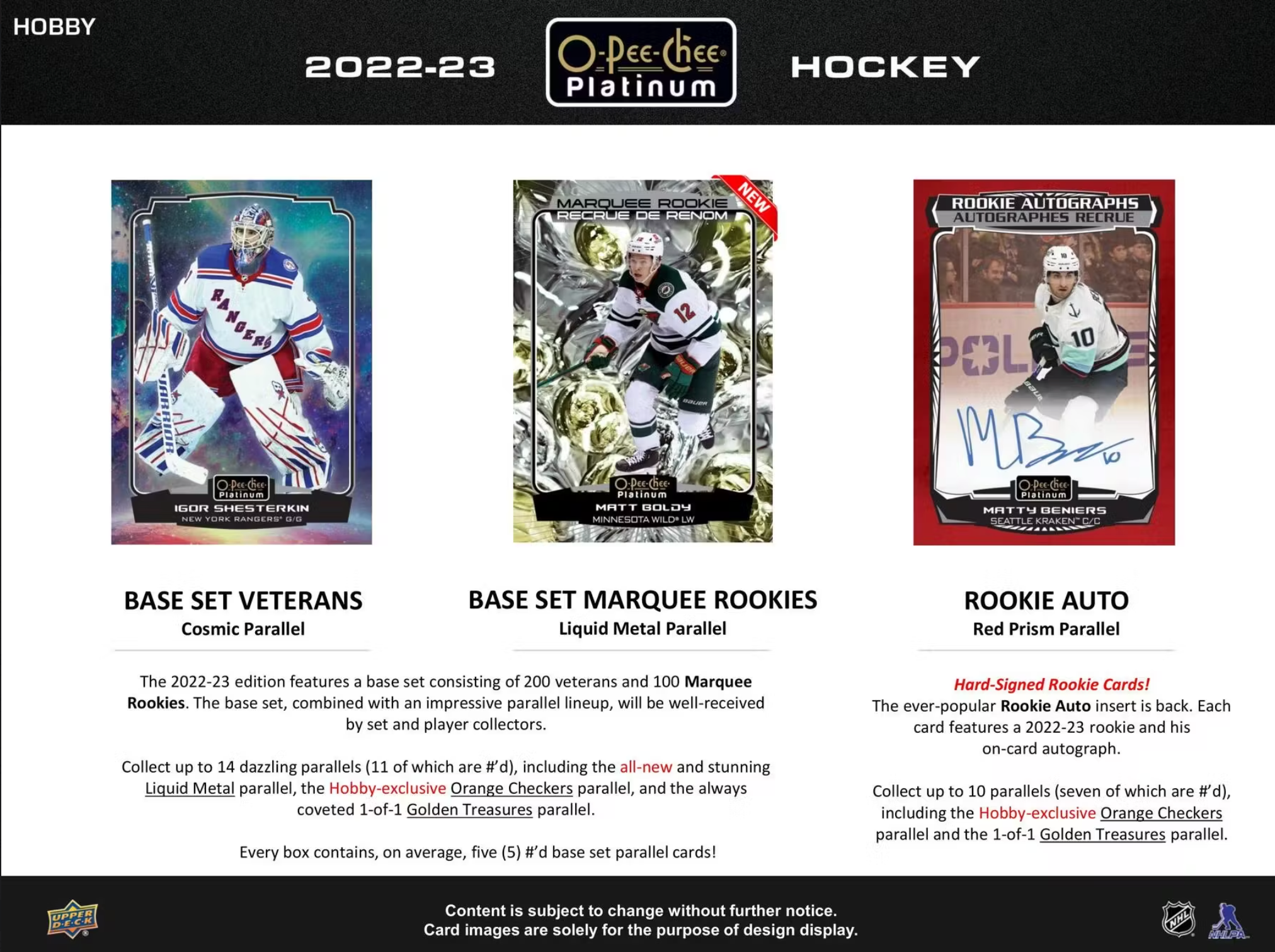 2022-23 Upper Deck O-Pee-Chee Platinum Hockey Hobby Box