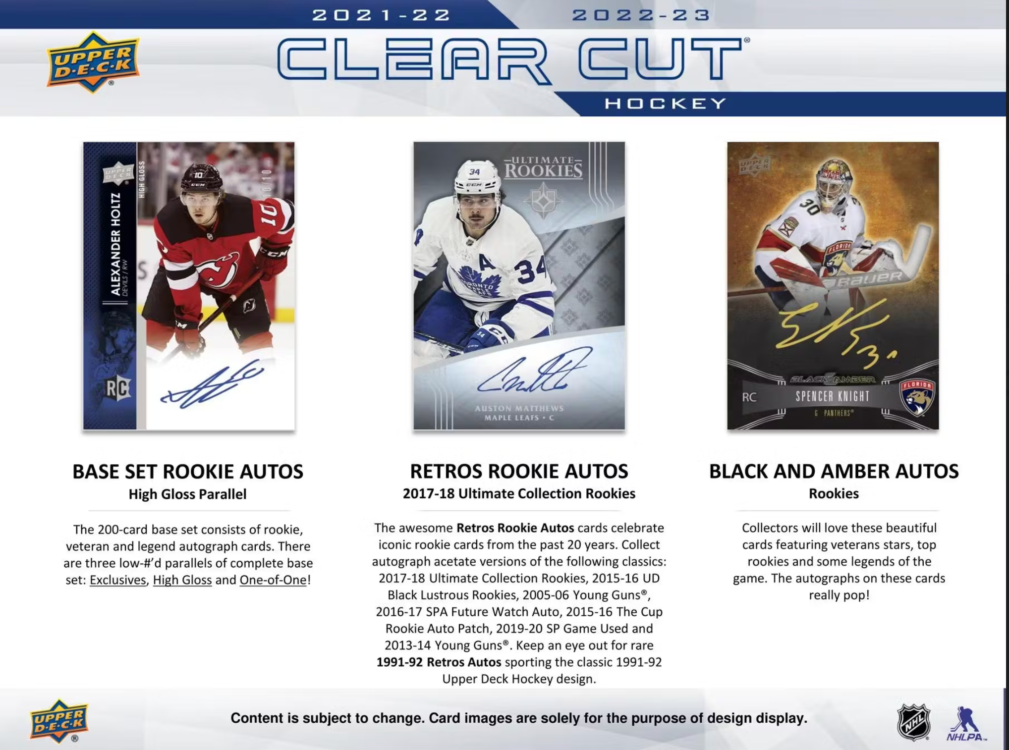 2022-23 Upper Deck Clear Cut Hockey Hobby Box