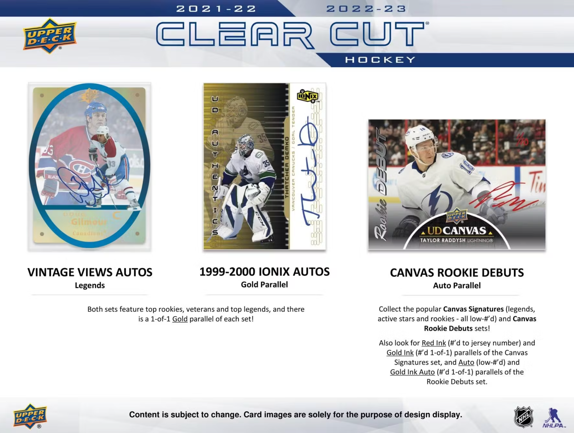 2022-23 Upper Deck Clear Cut Hockey Hobby Box