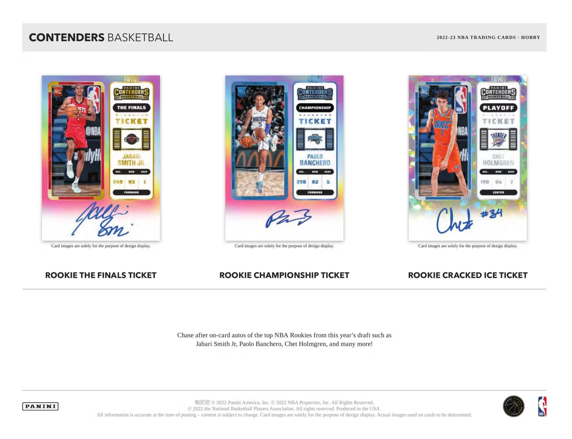2022/23 Panini Contenders Basketball Hobby Box