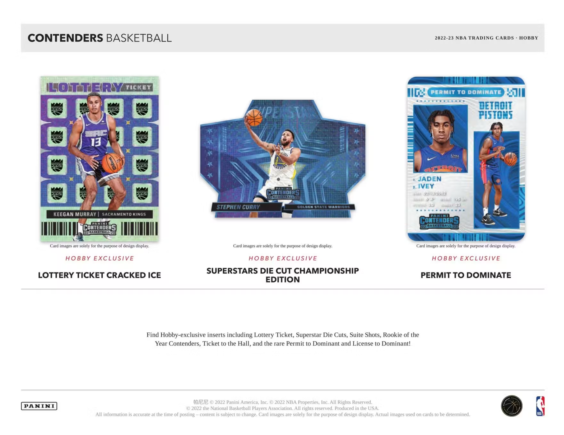 2022/23 Panini Contenders Basketball Hobby Box