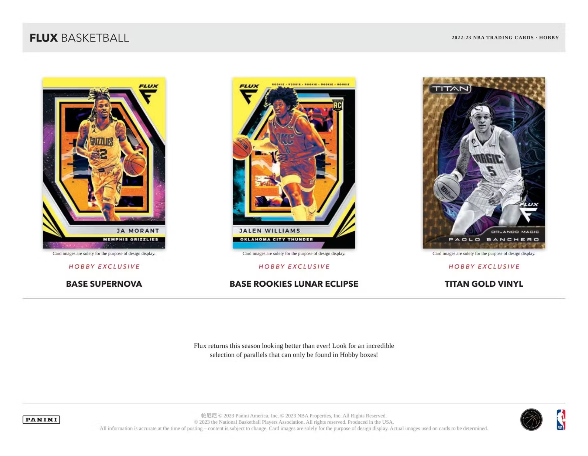2022-23 Panini Flux Basketball Hobby Box