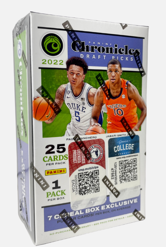 2022 Panini Chronicles Basketball Draft Picks Cereal Box