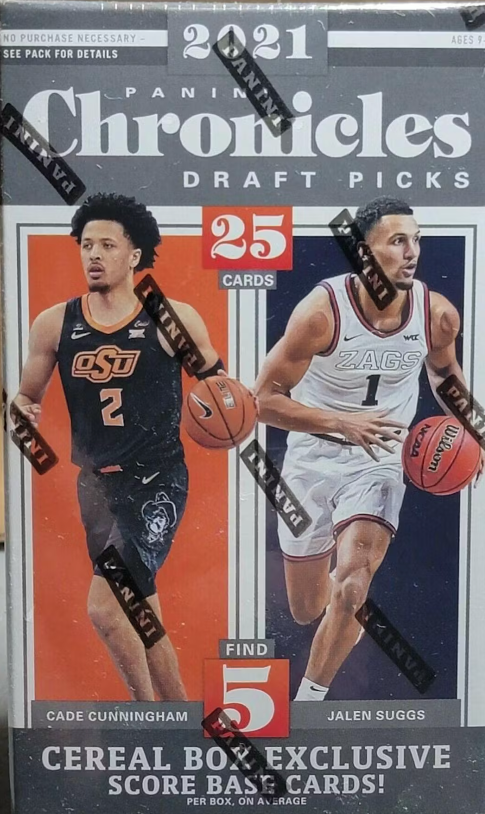 2021 Panini Chronicles Draft Picks Basketball Cereal Box