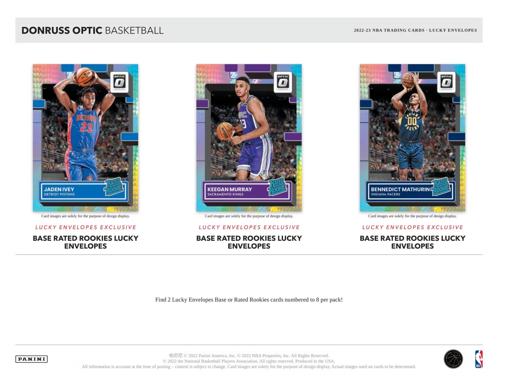 2022-23 Panini Donruss Optic Basketball Lucky Envelopes Pack