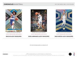 2022-23 Panini Chronicles Basketball Lucky Envelope