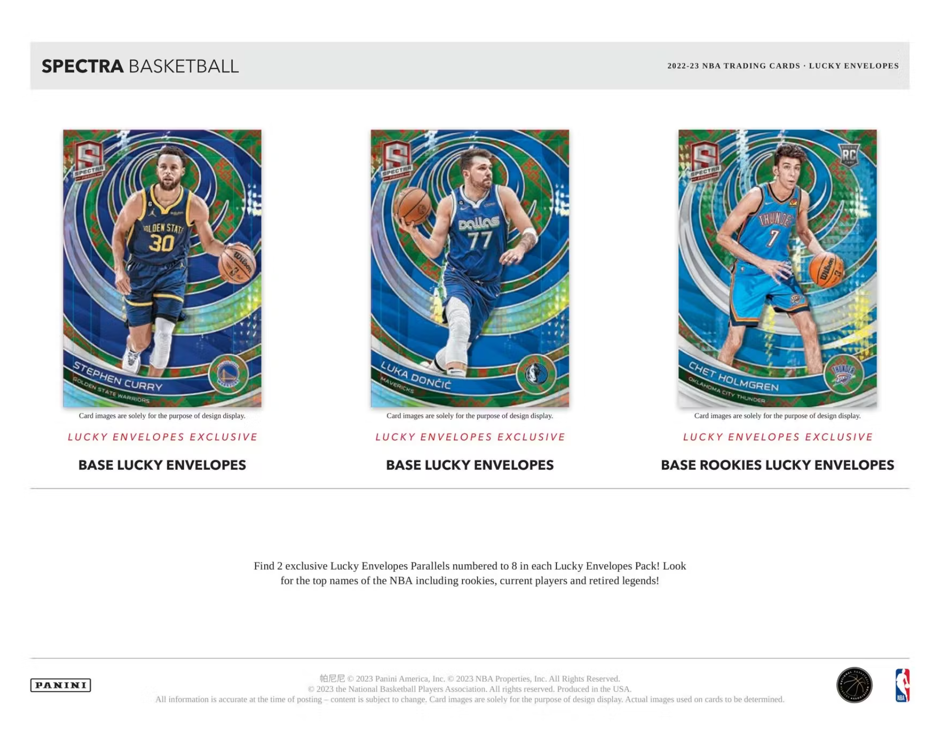 2022-23 Panini Spectra Basketball Lucky Envelopes