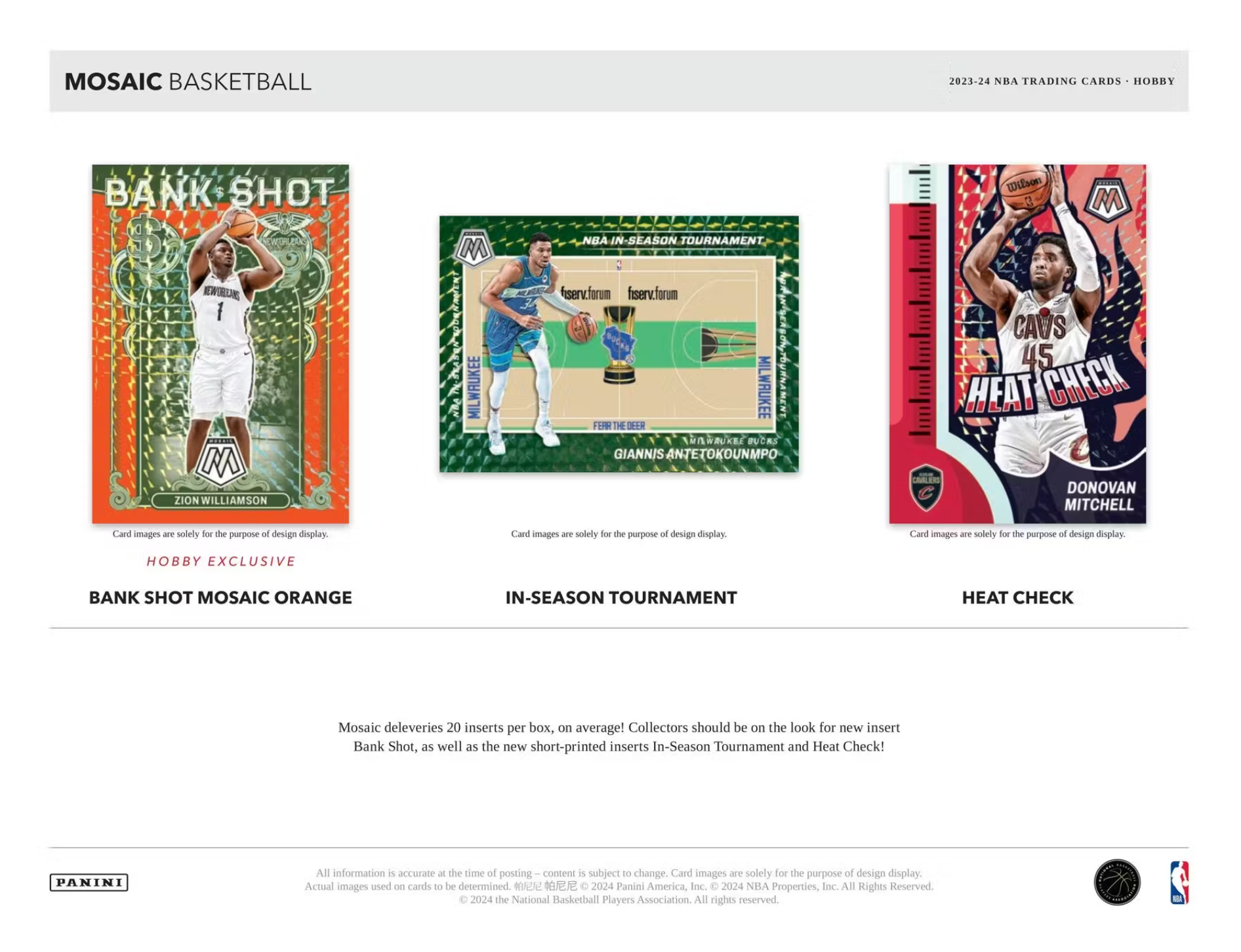 2023-24 Panini Mosaic Basketball Hobby Box