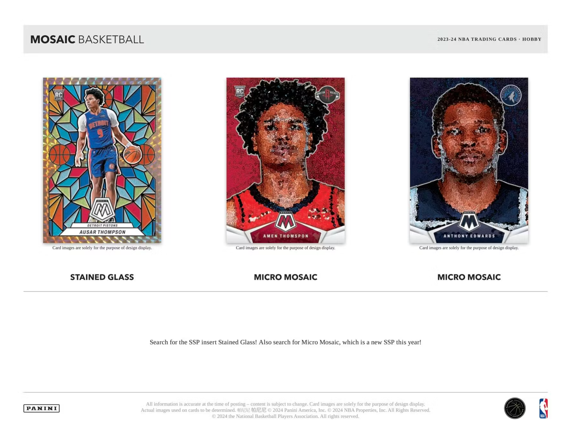 2023-24 Panini Mosaic Basketball Hobby Box