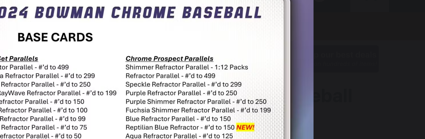 2024 Bowman Chrome Baseball Hobby Box