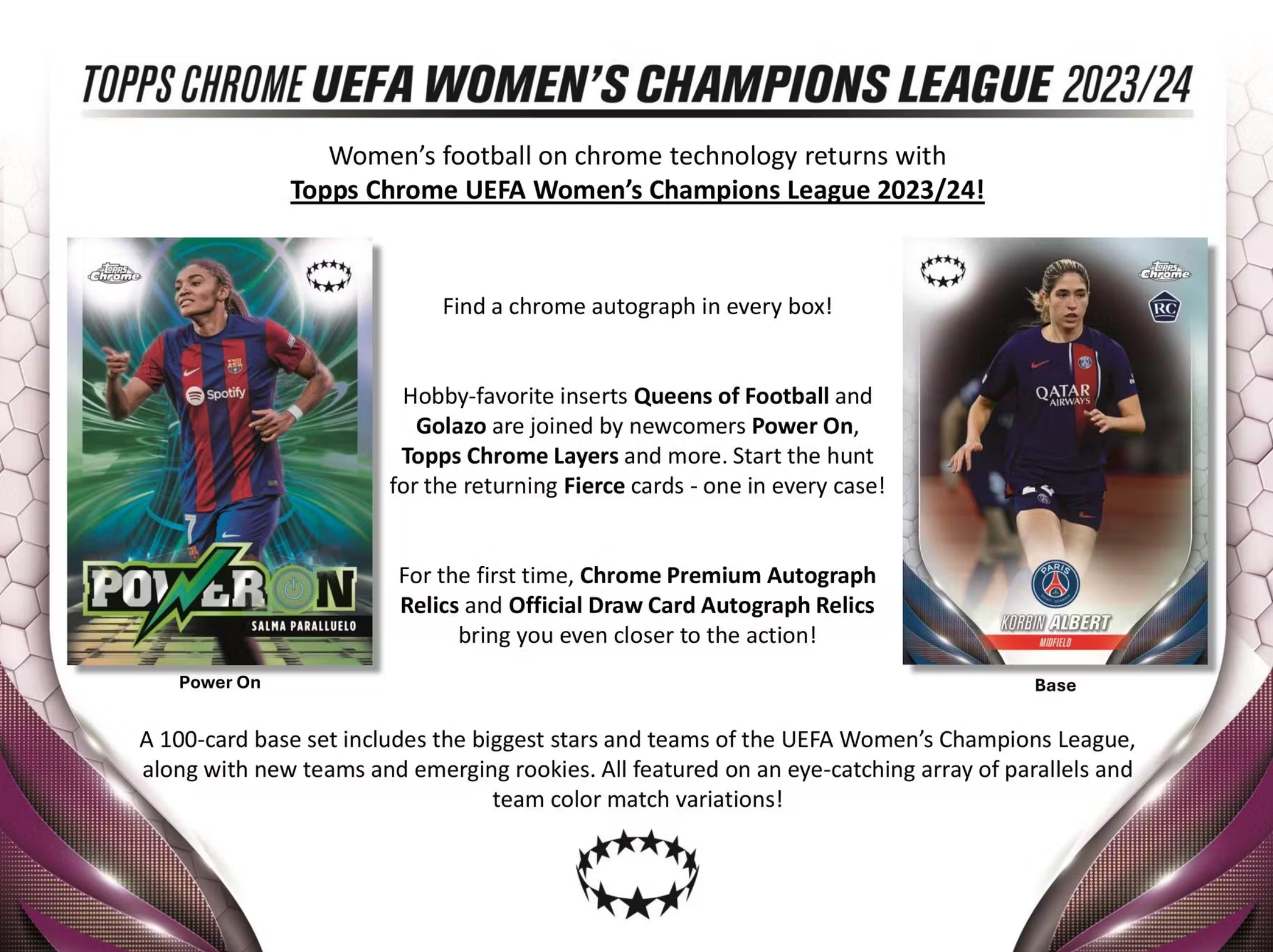 2023/24 Topps Chrome UEFA Women's Champions League Soccer Hobby Box