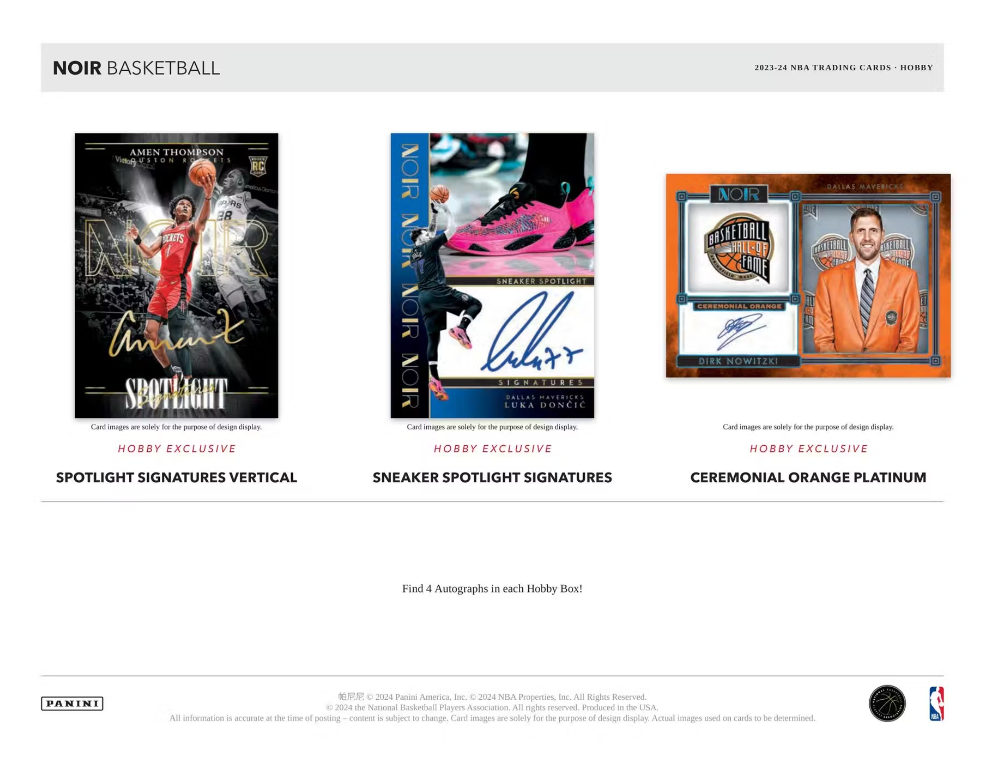 2023/24 Panini Noir Basketball Hobby Box