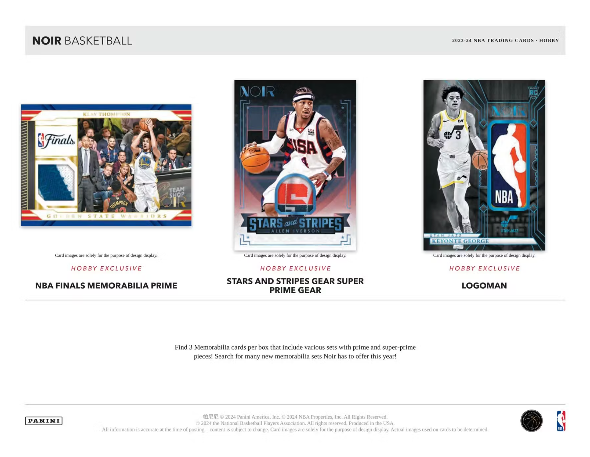 2023/24 Panini Noir Basketball Hobby Box