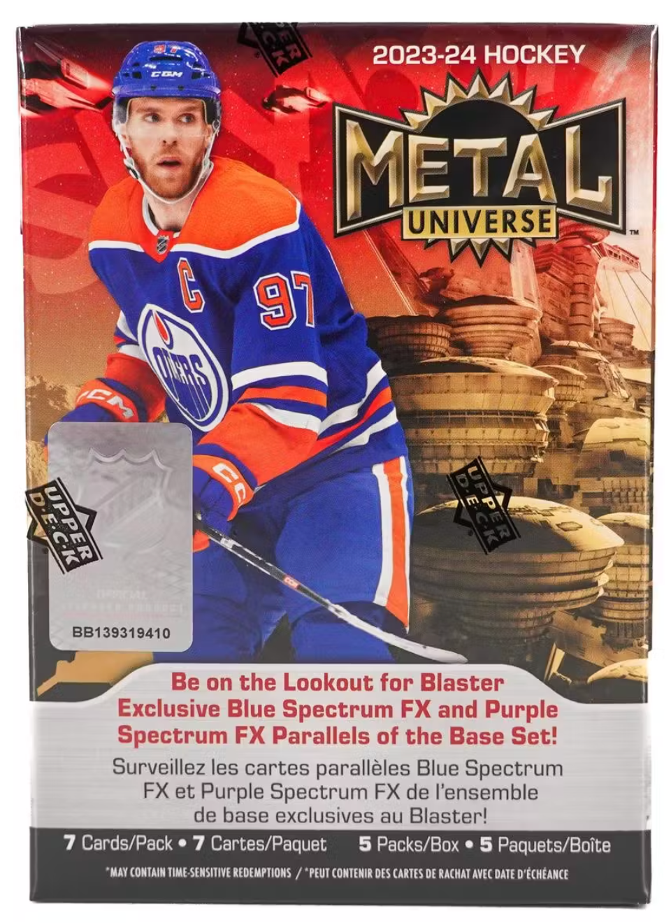 2023/24 Upper Deck Skybox Metal Universe Hockey 5-Pack Blaster Box