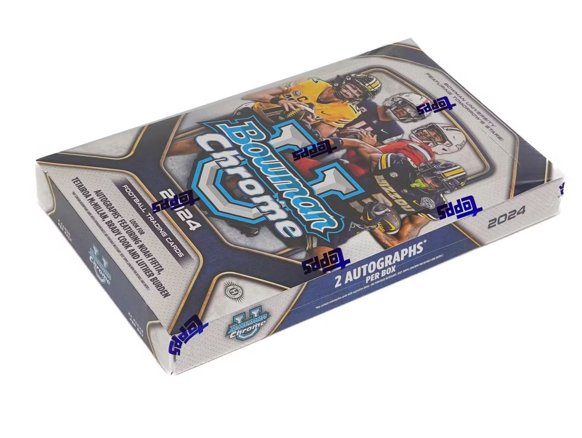 2024 Bowman University Chrome Football Jumbo 12 Box Case 2024 Bowman University Chrome Football Jumbo 12 Box Case