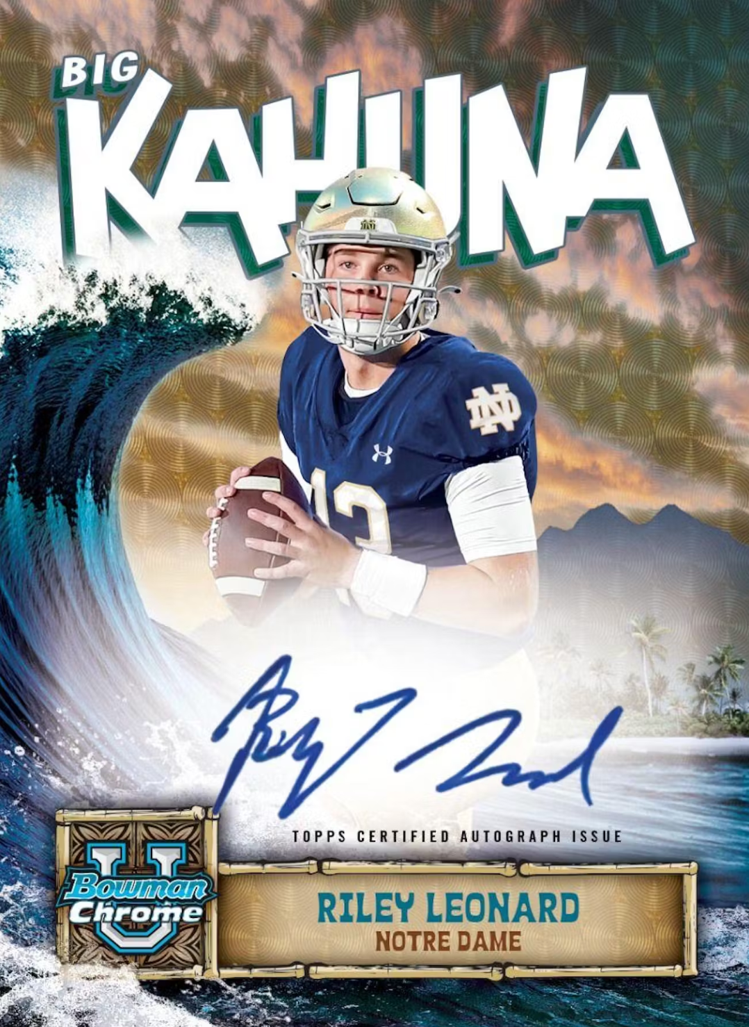 2024 Bowman University Chrome Football 7-Pack Blaster Box