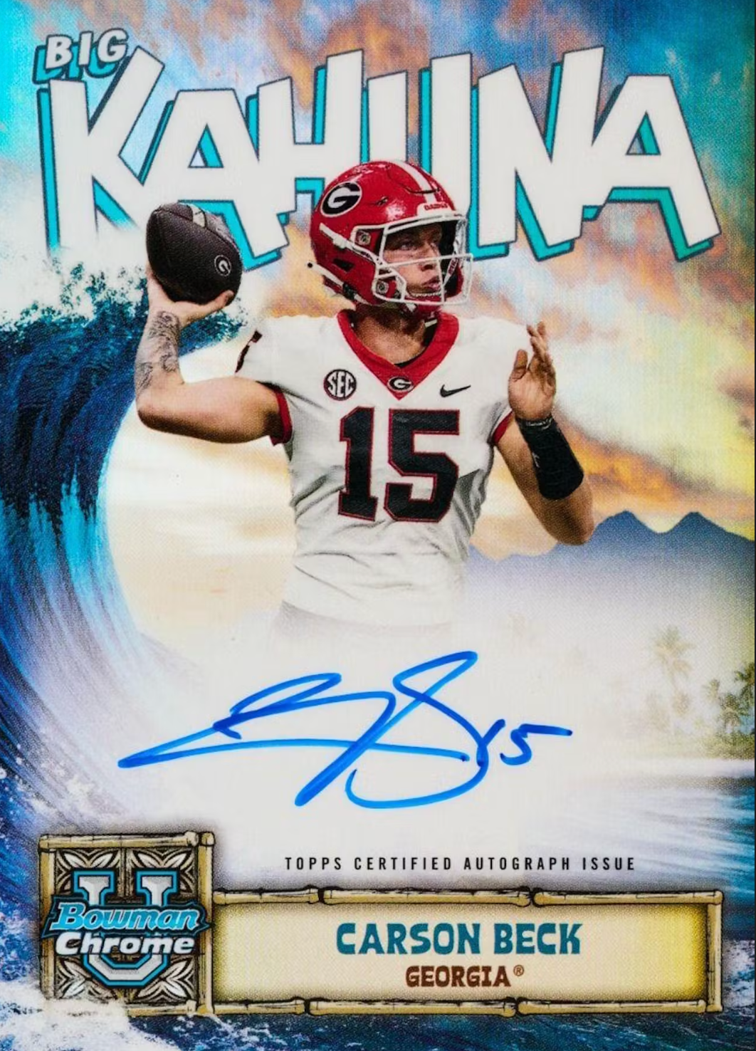 2024 Bowman University Chrome Football 7-Pack Blaster Box