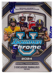 2024 Bowman University Chrome Football 7-Pack Blaster Box
