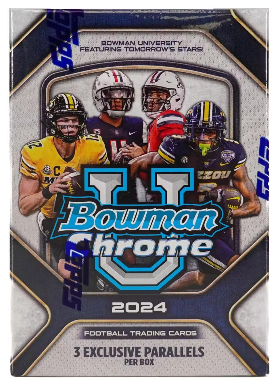 2024 Bowman University Chrome Football 7-Pack Blaster Box