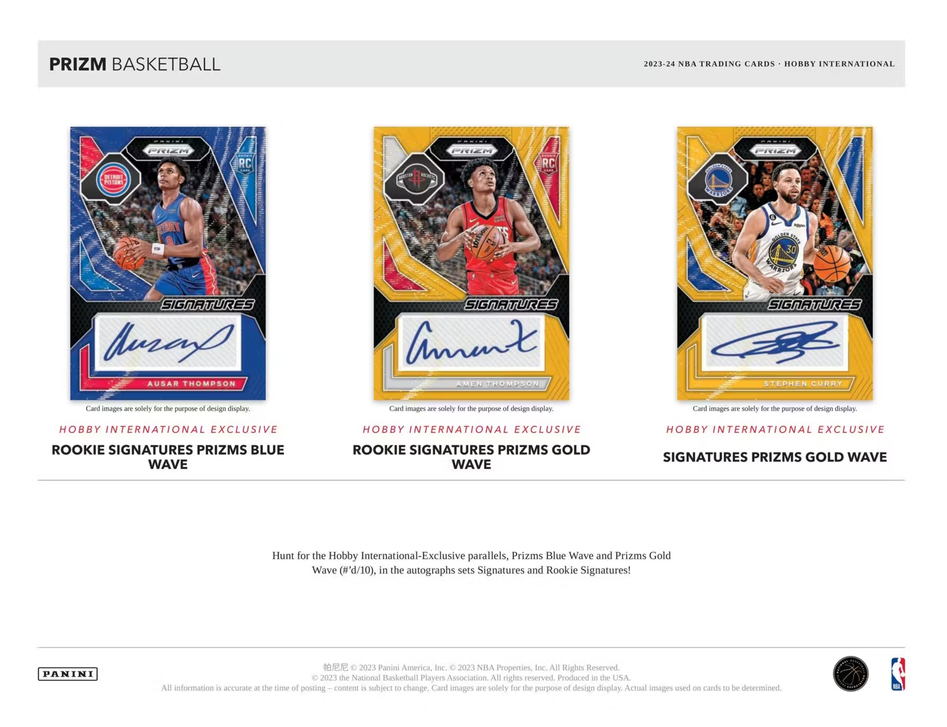 2023/24 Panini Prizm Basketball International Hobby Box