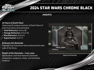 2024 Star Wars Chrome Black Hobby Box