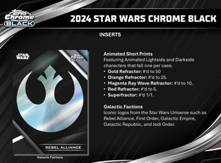2024 Star Wars Chrome Black Hobby Box