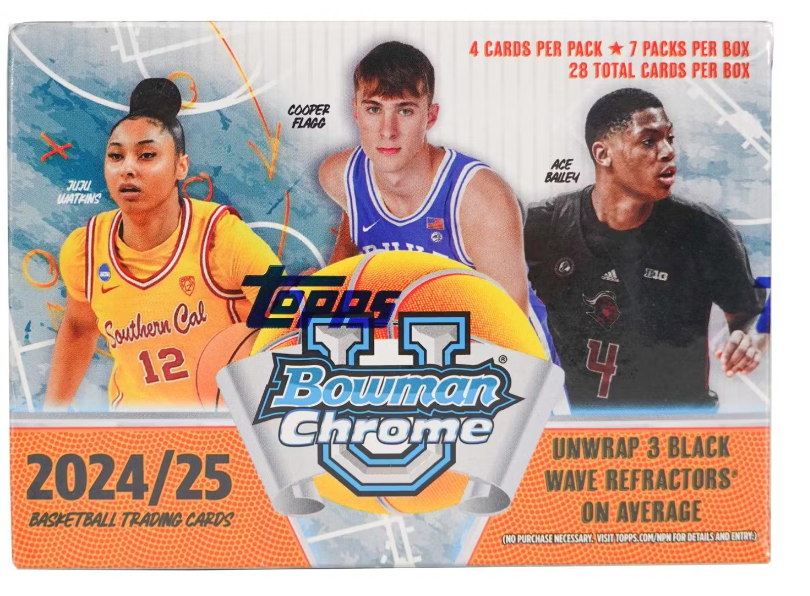 2024/25 Bowman University Chrome Basketball 7-Pack Blaster Box