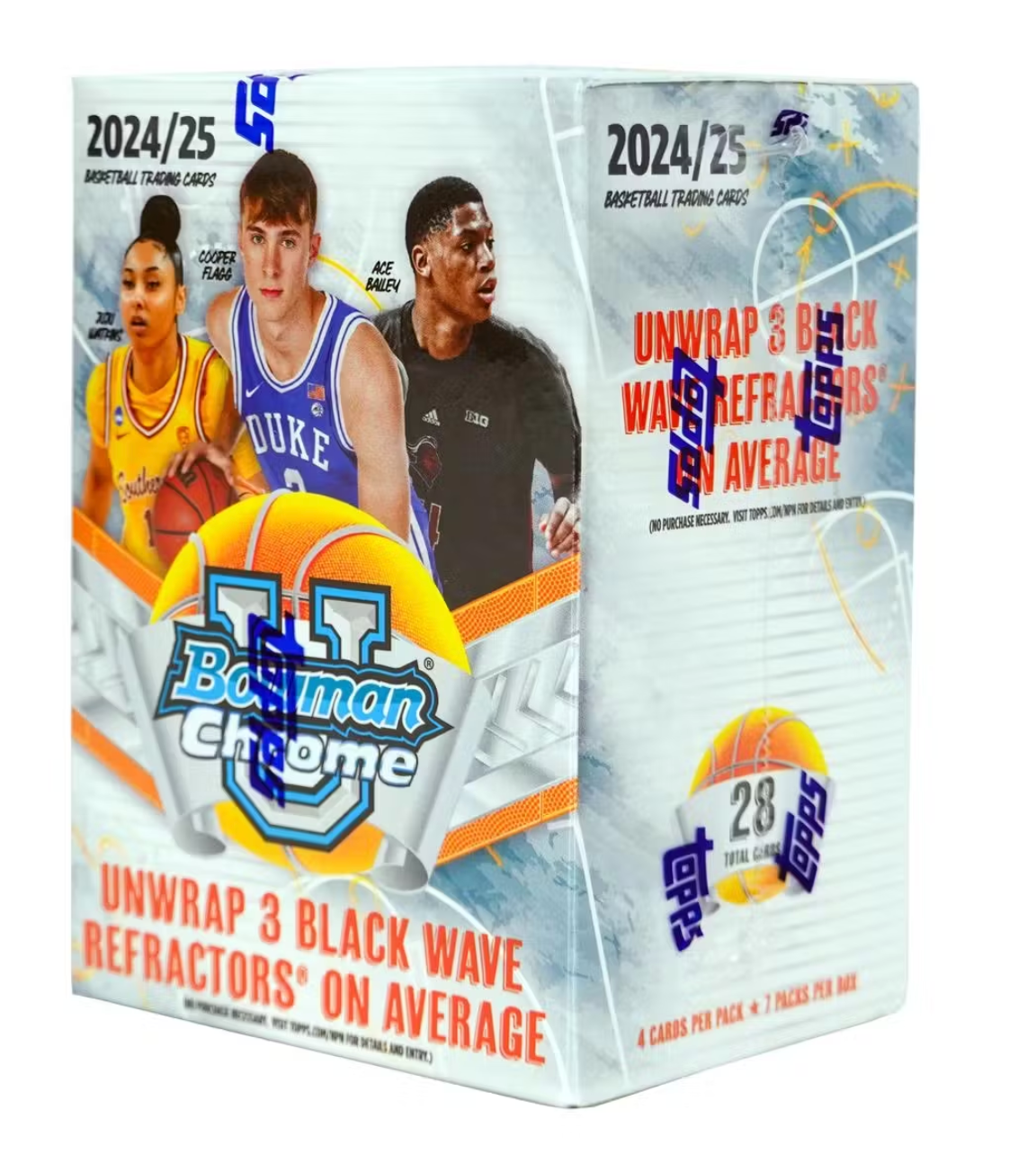 2024/25 Bowman University Chrome Basketball 7-Pack Blaster Box