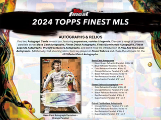2024 Topps Finest MLS Soccer Hobby Box