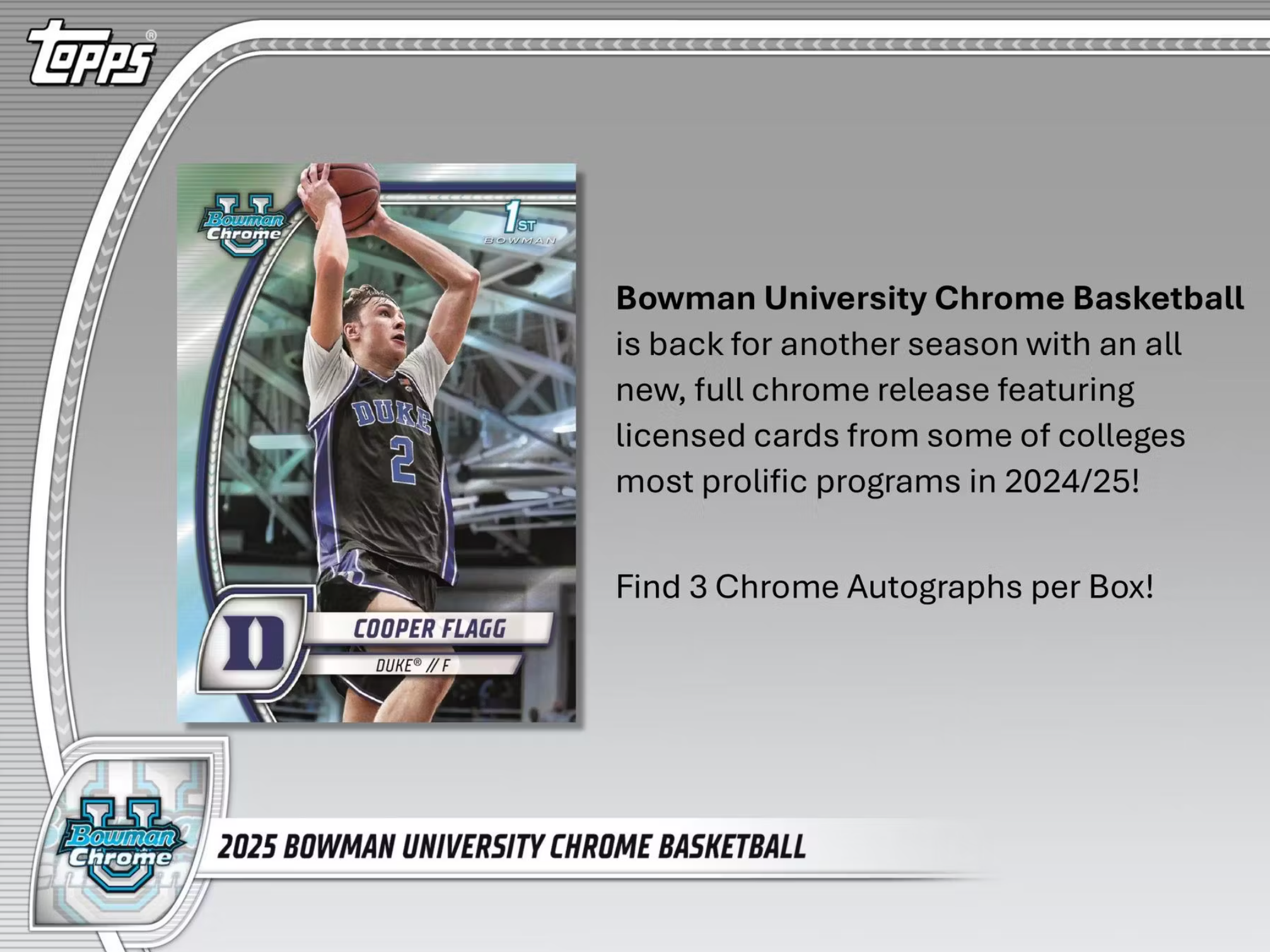 2024/25 Bowman University Chrome Basketball Breaker Delight Box