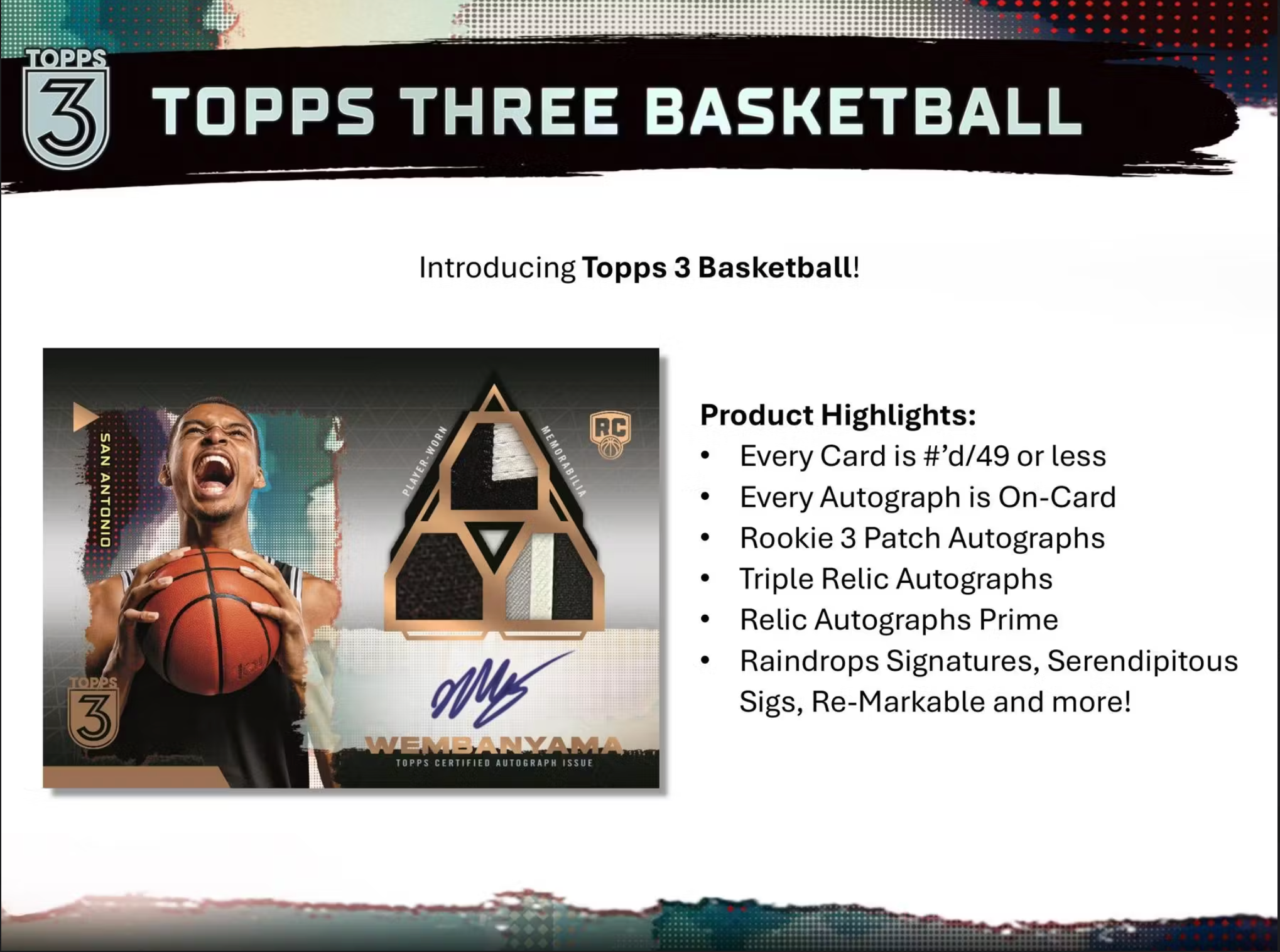2023/24 Topps Three Basketball Hobby