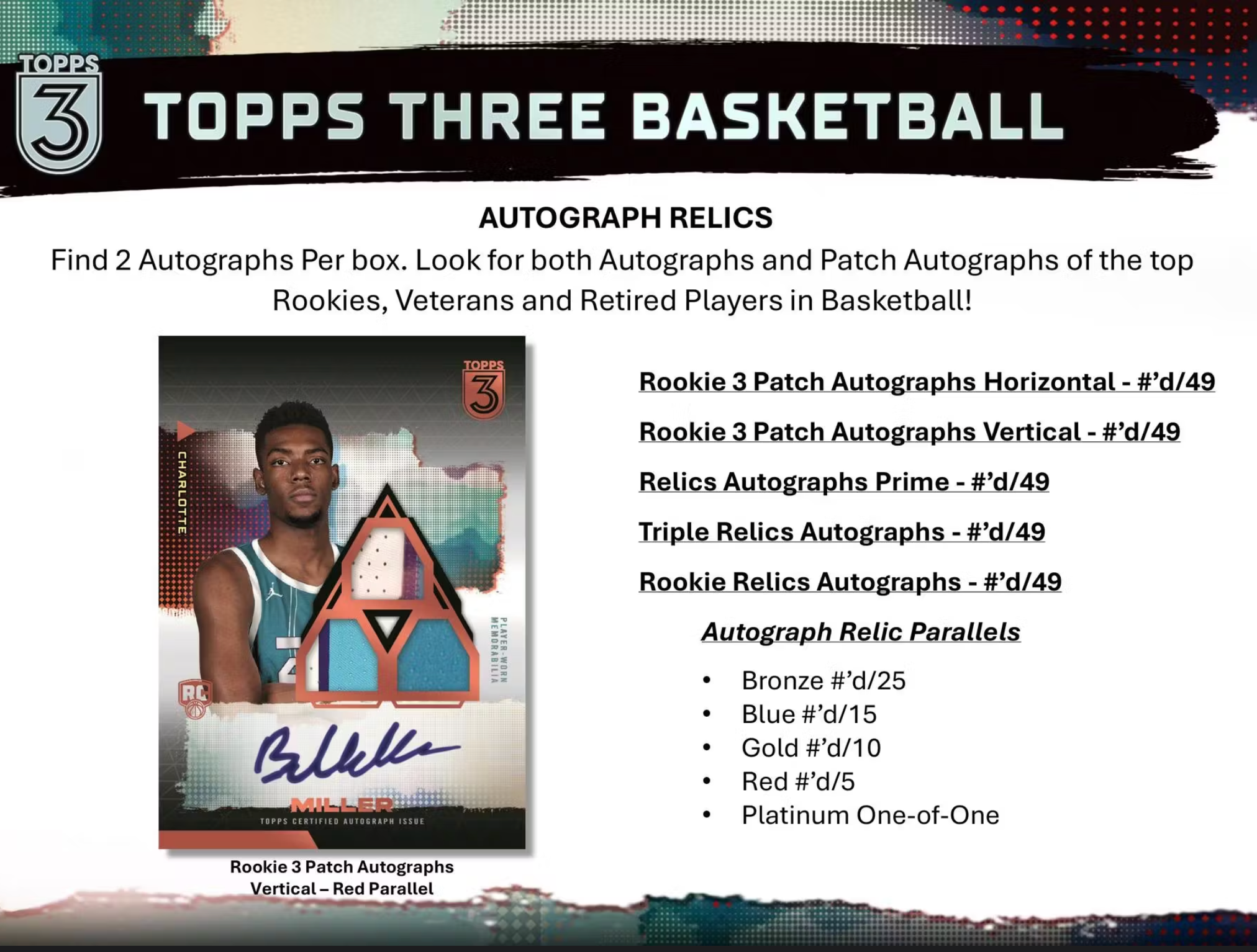 2023/24 Topps Three Basketball Hobby