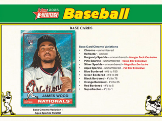 2025 Topps Heritage Baseball 8-Pack Blaster Box