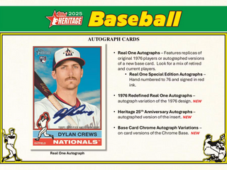2025 Topps Heritage Baseball 8-Pack Blaster Box