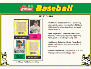 2025 Topps Heritage Baseball 8-Pack Blaster Box