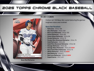 2025 Topps Chrome Black Baseball Hobby