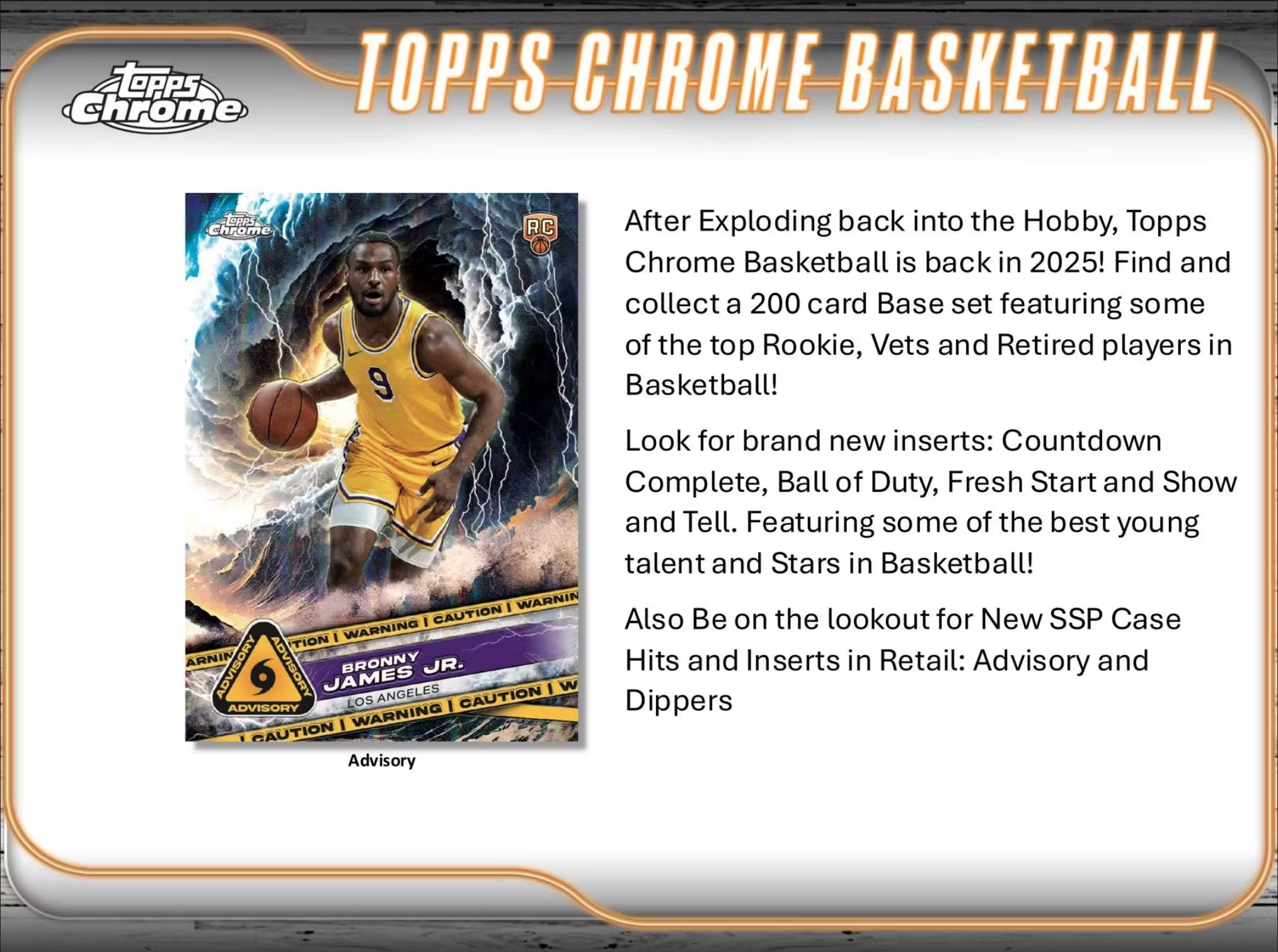 2024/25 Topps Chrome Basketball Hobby Box